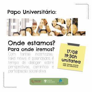 Observatório Juventudes convida para roda de conversa sobre o Brasil