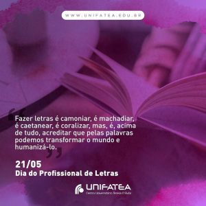 21 de maio é comemorado o dia do profissional de Letras