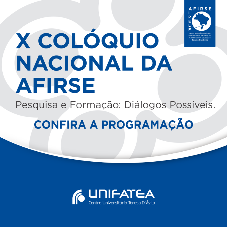 Veja a programação completa do maior evento de pesquisa e formação do país – AFIRSE – que irá acontecer de 5 a 8 de setembro