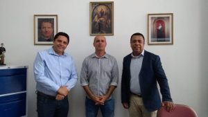 Secretário Municipal de Segurança de Lorena, Carlos Adriany Lescura, visita o Reitor do UNIFATEA nesta manhã