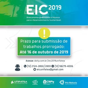 Prazo para a submissão de trabalhos no EIC 2019 foi prorrogado