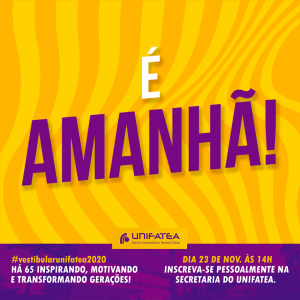 Vestibular UNIFATEA 2020 vai acontecer neste sábado