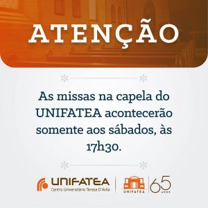 Novo horário de missas no UNIFATEA