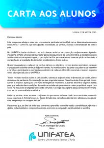 Carta aos alunos