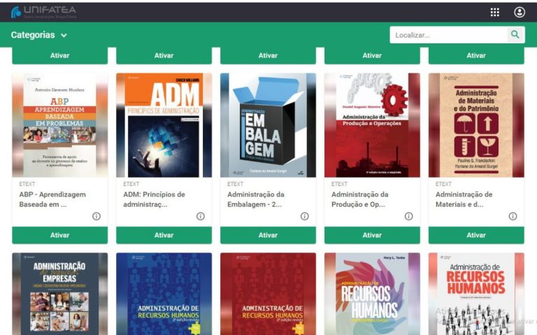 Biblioteca Digital do UNIFATEA oferece variedade de títulos e atende alunos da graduação e pós-graduação