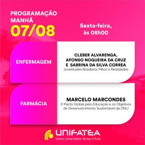 Veja a programação de amanhã do I Seminário Interdisciplinar do UNIFATEA
