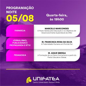 Programação para o dia 5 – I Seminário On-line Interdisciplinar