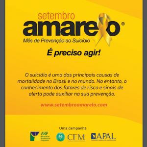 A campanha Setembro Amarelo® salva vidas!