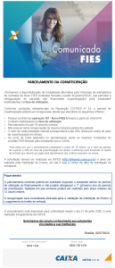Comunicado aos alunos do FIES