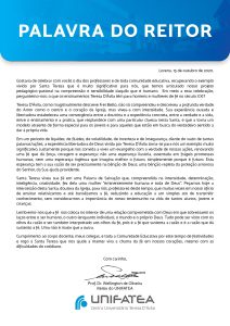 Palavra do Reitor para o Dia dos Professores