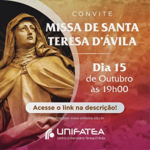 Celebração homenageará Santa Teresa, Ir. Olga de Sá e o Dia dos Professores