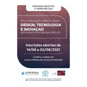 O Mestrado Profissional em Design, Tecnologia e Inovação está com as inscrições abertas, venha conhecer!