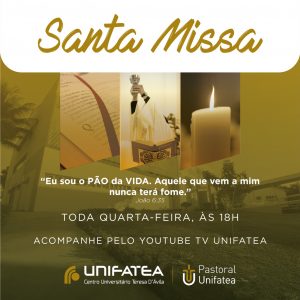 Pastoral UNIFATEA promove Santa Missa todas as quartas-feiras