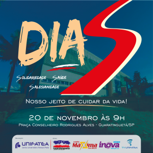 Neste dia 20 de novembro, às 9h, Dia S em Guaratinguetá. Participe!