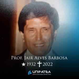 Nota de Falecimento – Prof. Jair Alves Barbosa