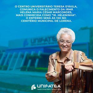 Nota de pesar – Ir. Helena Maria César Marcondes